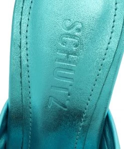 Pre Fall 22 Mindy Metallic Leather Sandal New In