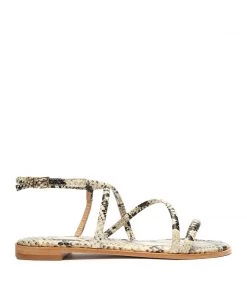 Sale Lovi Snake-Embossed Leather Flat