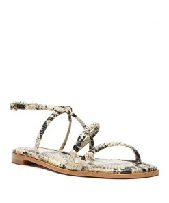 Sale Lovi Snake-Embossed Leather Flat
