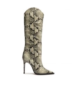 Sale Maryana Welt Snake-Embossed Leather Boot