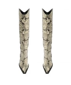 Sale Maryana Welt Snake-Embossed Leather Boot