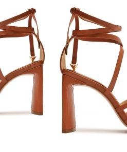 Sale Leaf Nappa Leather Sandal