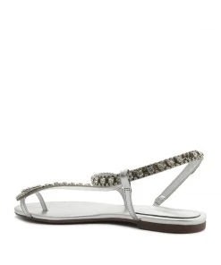 Sale Court Metallic Sandal