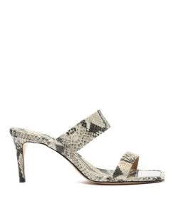 Sale Aruana Snake-Embossed Leather Sandal