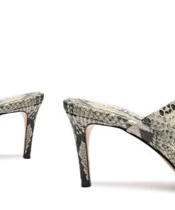 Sale Aruana Snake-Embossed Leather Sandal