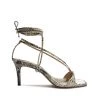 Sale Vikki Lo Snake-Embossed Leather Sandal