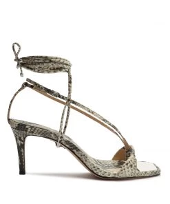 Sale Vikki Lo Snake-Embossed Leather Sandal