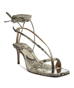 Sale Vikki Lo Snake-Embossed Leather Sandal