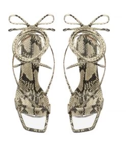 Sale Vikki Lo Snake-Embossed Leather Sandal