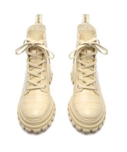 Sale Orly Crocodile-Embossed Leather Bootie