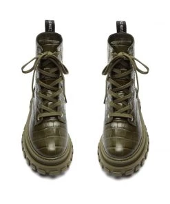 Sale Orly Crocodile-Embossed Leather Bootie