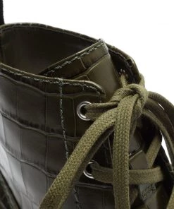 Sale Orly Crocodile-Embossed Leather Bootie