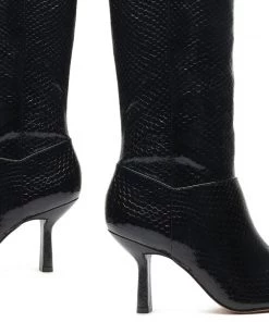 Sale Jupitar Snake-Embossed Leather Boot