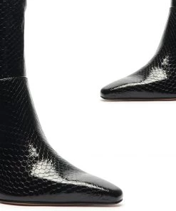 Sale Jupitar Snake-Embossed Leather Boot