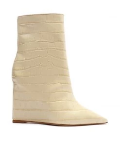 Fall 22 Booties Asya Crocodile-Embossed Leather Bootie
