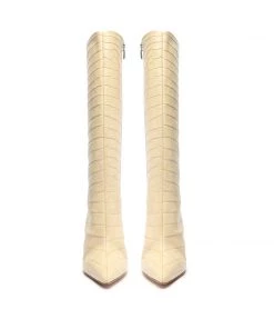 Bets-CO Asya Up Crocodile-Embossed Leather Boot Essentials