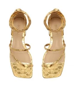 Pre Fall 22 Lily Metallic Flat Sandal New In