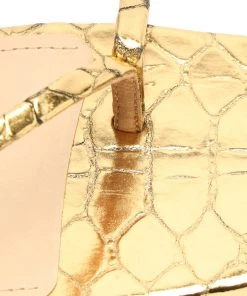 Pre Fall 22 Lily Metallic Flat Sandal New In