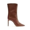 PF Capsule 22 Mary Crocodile Embossed Leather Bootie New In