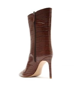 PF Capsule 22 Mary Crocodile Embossed Leather Bootie New In