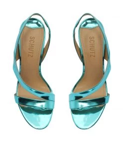 Pre Fall 22 New In Kelly Specchio Leather Sandal