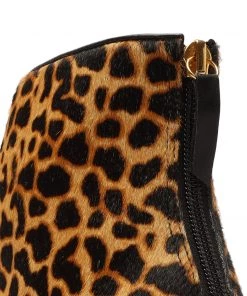 Sale Viha Leopard-Printed Leather Bootie