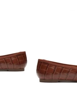 PF Capsule 22 New In Dal Crocodile-Embossed Leather Flat