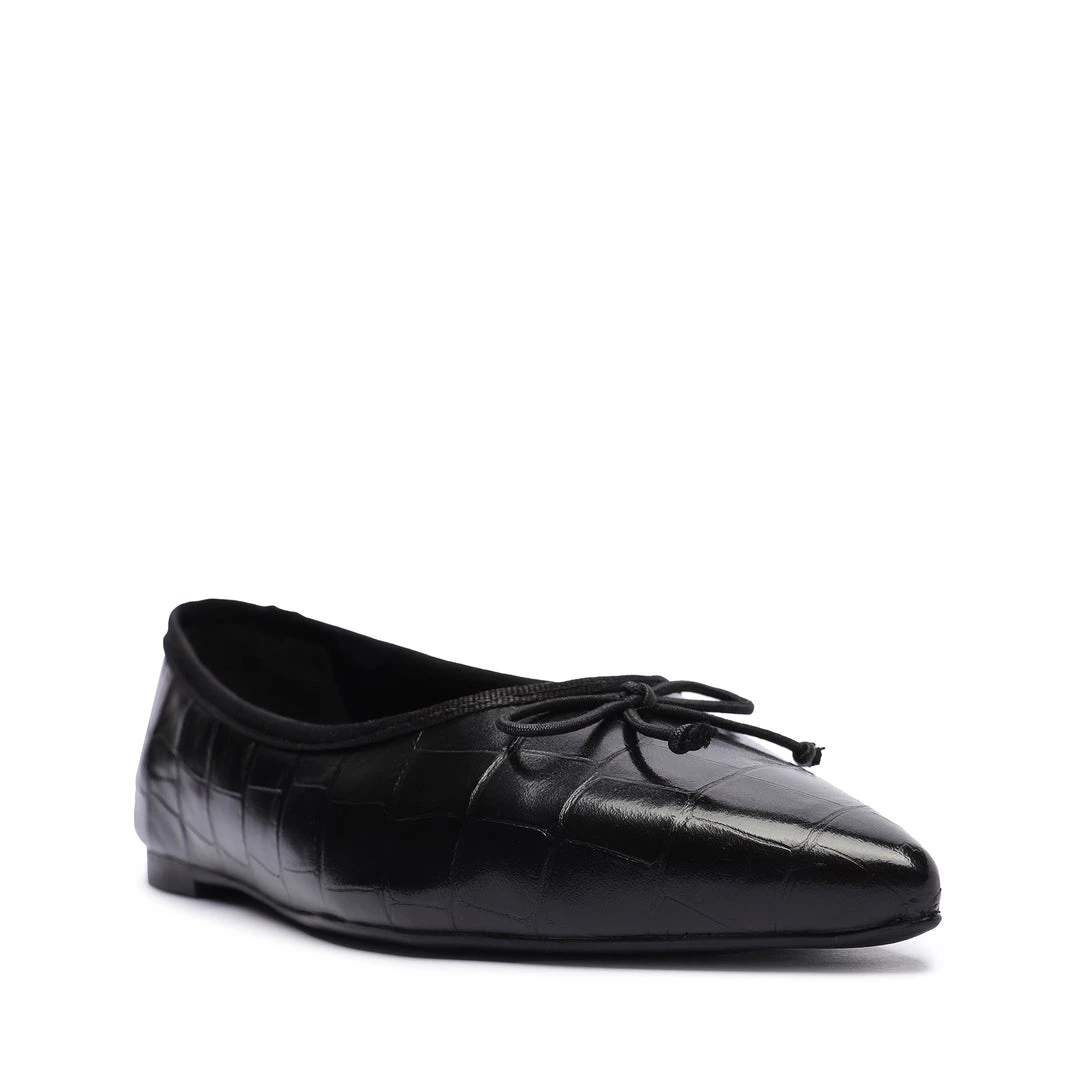 PF Capsule 22 Dal Crocodile-Embossed Leather Flat New In 4 PF Capsule 22 Dal Crocodile-Embossed Leather Flat New In