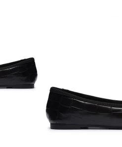 PF Capsule 22 Dal Crocodile-Embossed Leather Flat New In 12 PF Capsule 22 Dal Crocodile-Embossed Leather Flat New In