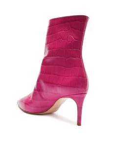 Sale Van Crocodile-Embossed Leather Bootie