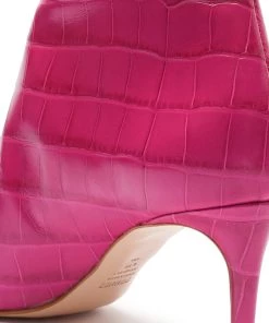 Sale Van Crocodile-Embossed Leather Bootie