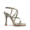 Sale Lovi Snake-Embossed Leather Sandal 1 Sale Lovi Snake-Embossed Leather Sandal