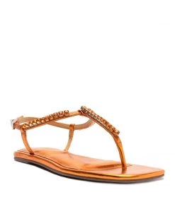 Sale Groove Metallic Leather Flat