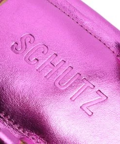 Sale Groove Metallic Leather Flat