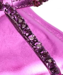 Sale Groove Metallic Leather Flat