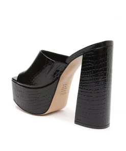 Spring 22 Best Sellers Darah Crocodile-Embossed Leather Sandal