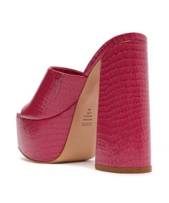 Spring 22 Sandals Darah Crocodile-Embossed Leather Sandal