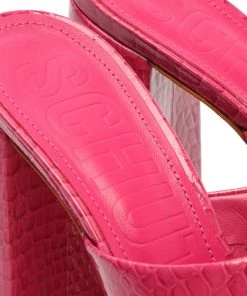 Spring 22 Sandals Darah Crocodile-Embossed Leather Sandal