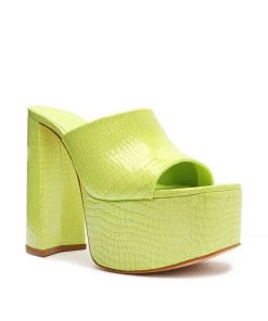 Spring 22 Sandals Darah Crocodile-Embossed Leather Sandal