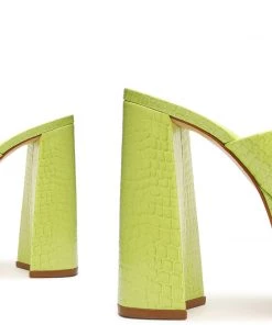 Spring 22 Sandals Darah Crocodile-Embossed Leather Sandal