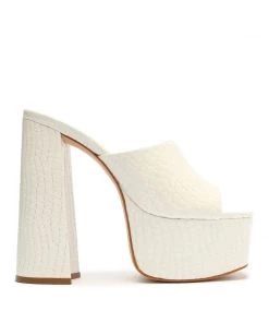 Spring 22 Best Sellers Darah Crocodile-Embossed Leather Sandal