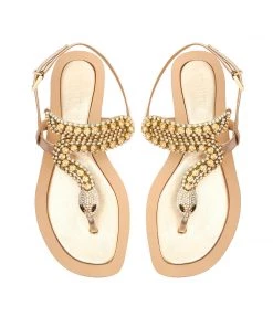 Sale Shantie Metallic Leather Sandal