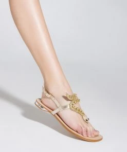 Sale Shantie Metallic Leather Sandal