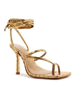 Pre Fall 22 Lily Metallic Leather Sandal New In