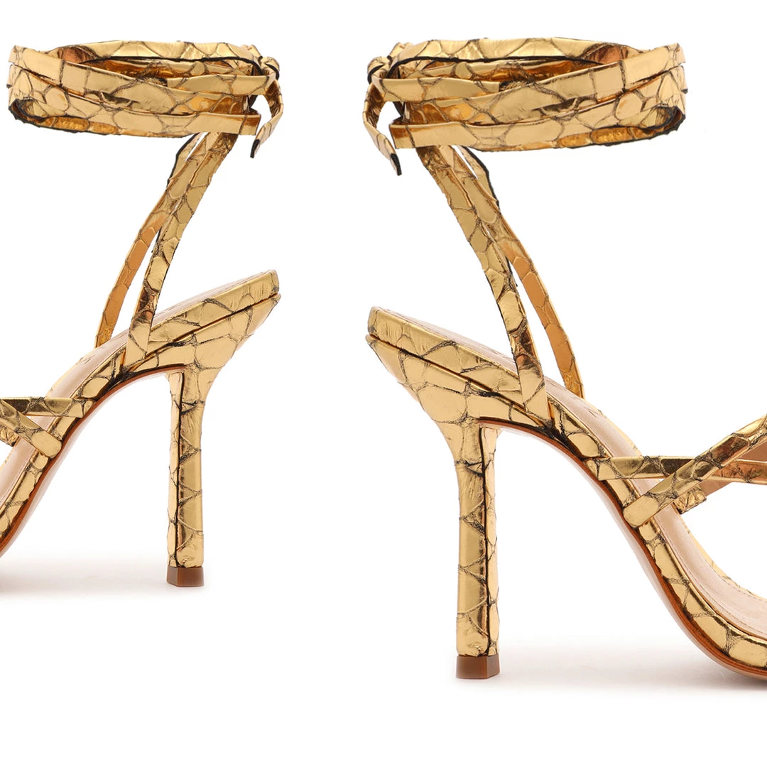 Pre Fall 22 Lily Metallic Leather Sandal New In 6 Pre Fall 22 Lily Metallic Leather Sandal New In