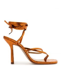 Pre Fall 22 Lily Metallic Leather Sandal