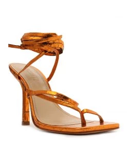 Pre Fall 22 Lily Metallic Leather Sandal