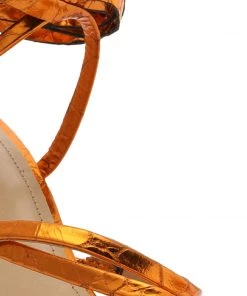 Pre Fall 22 Lily Metallic Leather Sandal