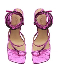 Pre Fall 22 New In Lily Metallic Leather Sandal