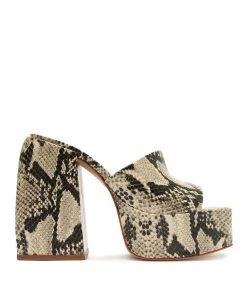 Pre Fall 22 Aretha Snake Embossed Leather Sandal New In